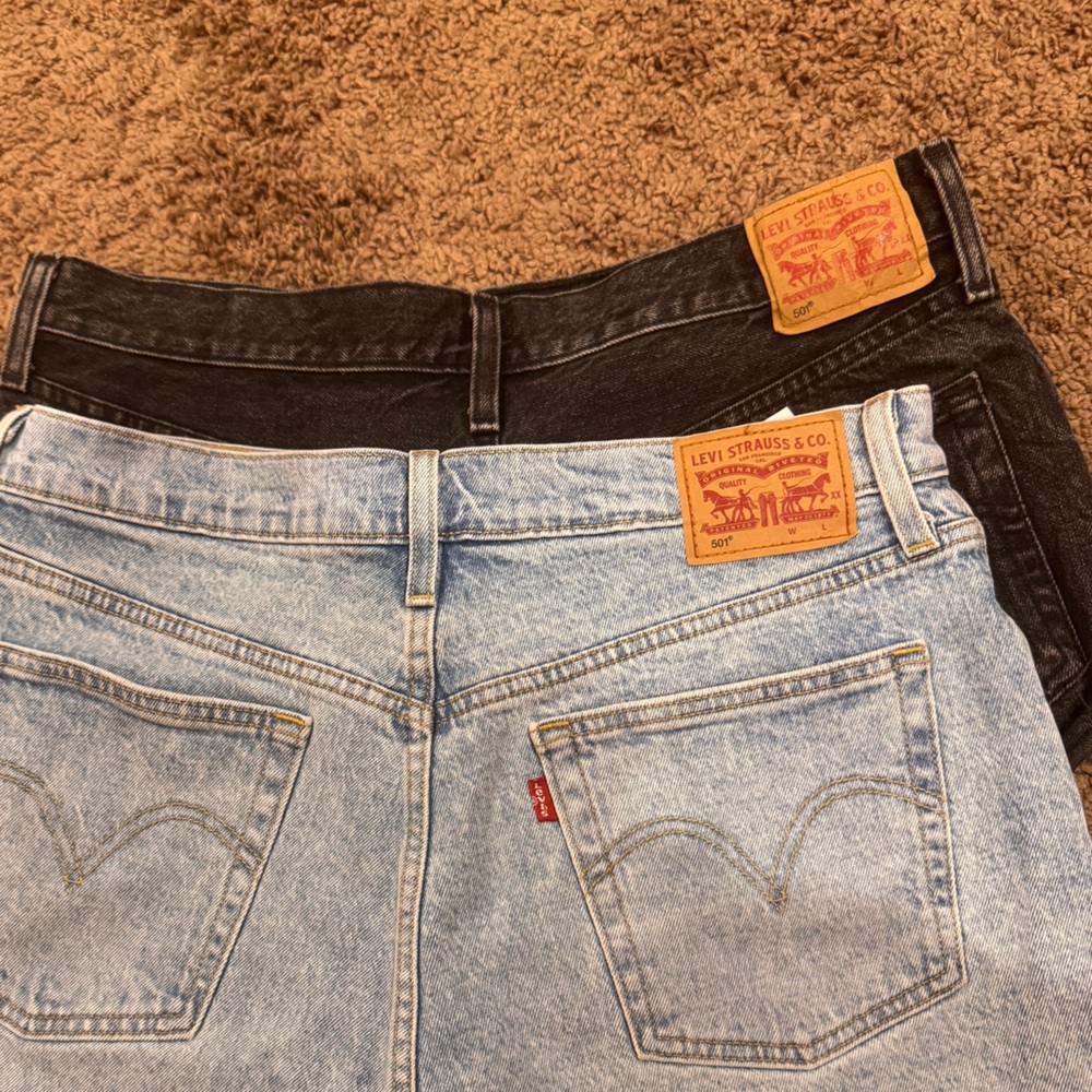 Levi's Jean Shorts - Light Blue and Black